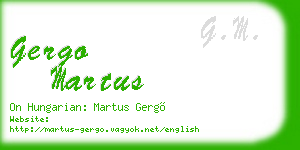gergo martus business card